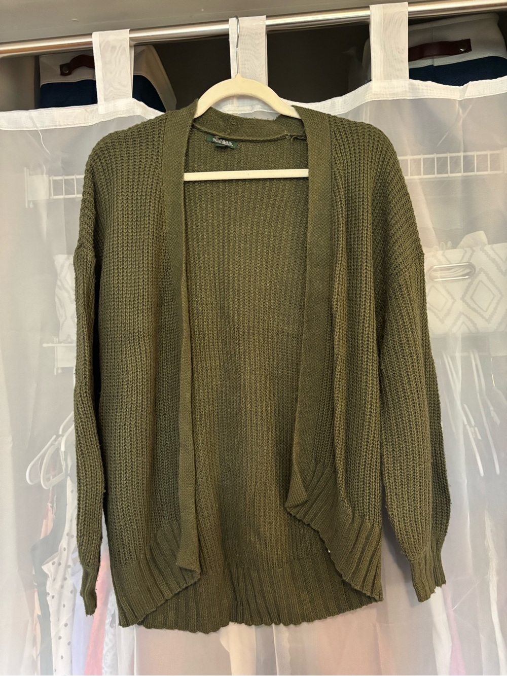 Wild Fable Olive Green Open Cardigan